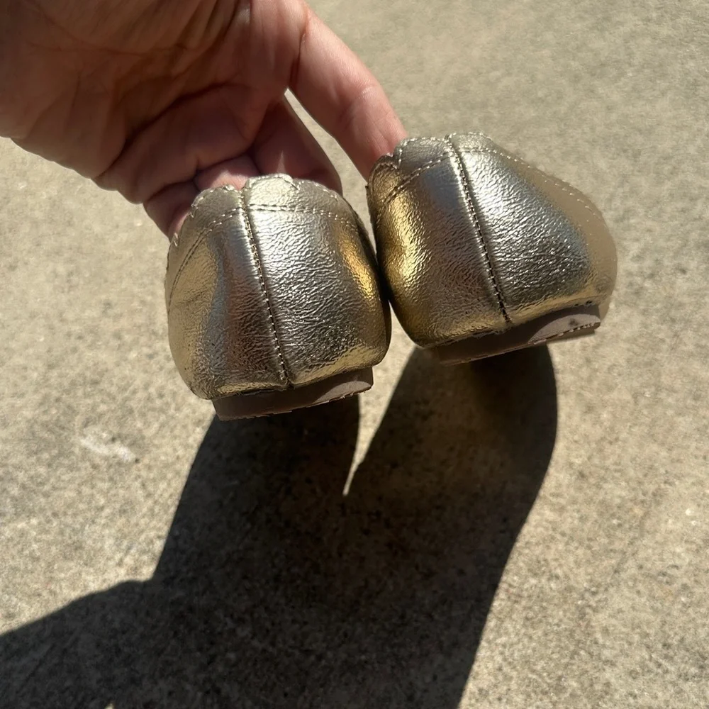 Carter's Metallic Gold Scalloped Slip-On Flats